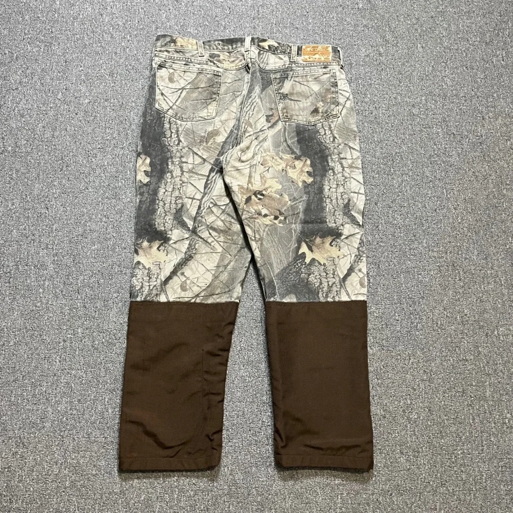 Vintage Wrangler Hunting Pants 40x30 Camo Brown Brush Guard Field Trousers‎ 90s